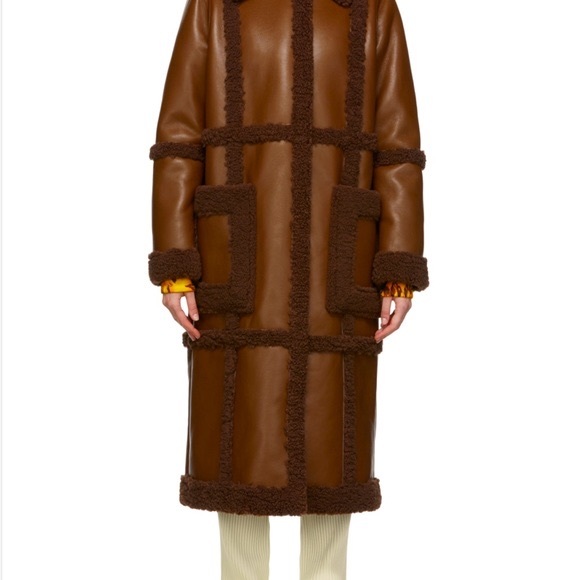 Stand Studio Brown Long Coat - Picture 2 of 8